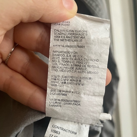 Calvin Klein Jeans Gray Long Sleeve Button Down Shirt. Pre-Owned. - Picture 10 of 13